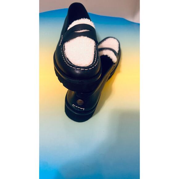 Sperry Top-Spider Chunky Penny Womens Loafers Black Flat Casual Shoes Slip On - Picture 5 of 16